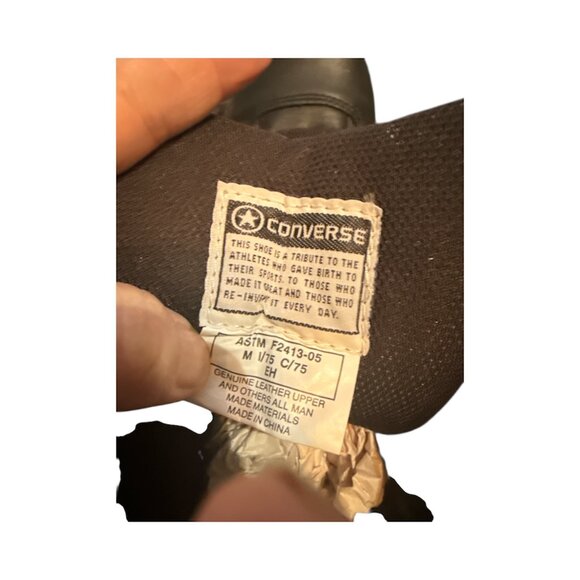 Converse Black Leather Work Boots-NWT--Slip Resistant-M-7 W-9 C8874 - Picture 4 of 5